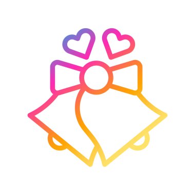 bell icon gradient style valentine illustration vector element and symbol perfect. Icon sign from modern collection for web. Nice design perfect.