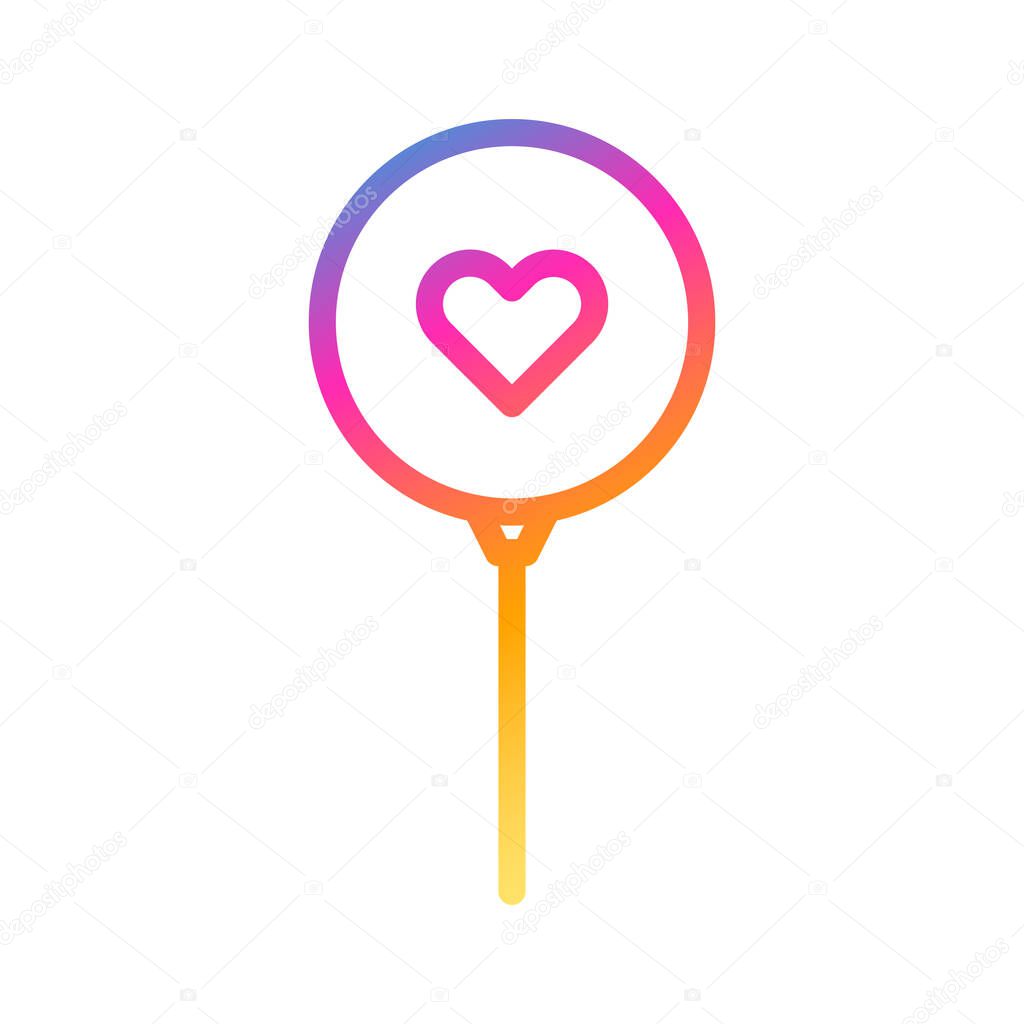 Balloon icon gradient style valentine illustration vector element and symbol perfect. Icon sign from modern collection for web. Nice design perfect.