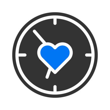 clock icon solid blue grey style valentine illustration vector element and symbol perfect. Icon sign from modern collection for web. Nice design perfect.