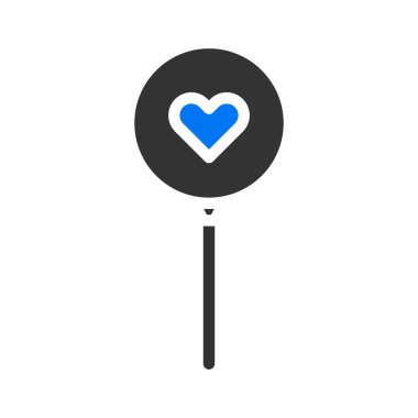 balloon icon solid blue grey style valentine illustration vector element and symbol perfect. Icon sign from modern collection for web. Nice design perfect.