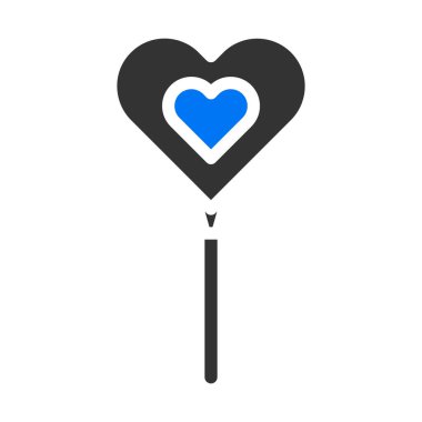 balloon icon solid blue grey style valentine illustration vector element and symbol perfect. Icon sign from modern collection for web. Nice design perfect.