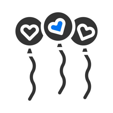 balloon icon solid blue grey style valentine illustration vector element and symbol perfect. Icon sign from modern collection for web. Nice design perfect.