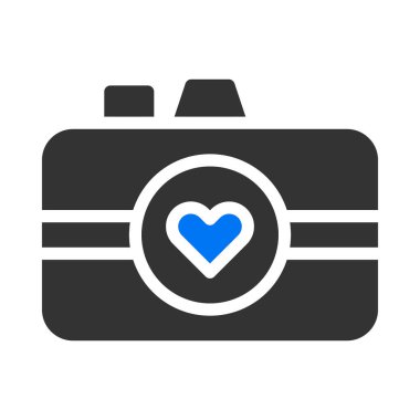 camera icon solid blue grey style valentine illustration vector element and symbol perfect. Icon sign from modern collection for web. Nice design perfect.