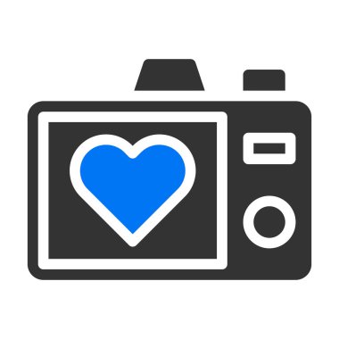 camera icon solid blue grey style valentine illustration vector element and symbol perfect. Icon sign from modern collection for web. Nice design perfect.
