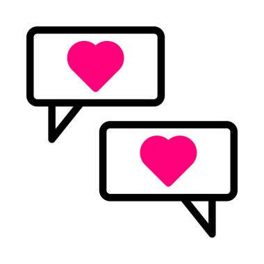 massage icon duotone black pink style valentine illustration vector element and symbol perfect. Icon sign from modern collection for web. Nice design perfect.