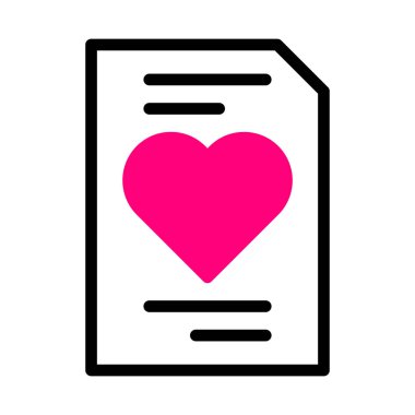 paper icon duotone black pink style valentine illustration vector element and symbol perfect. Icon sign from modern collection for web. Nice design perfect.