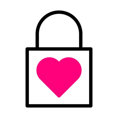 padlock icon duotone black pink style valentine illustration vector element and symbol perfect. Icon sign from modern collection for web. Nice design perfect.