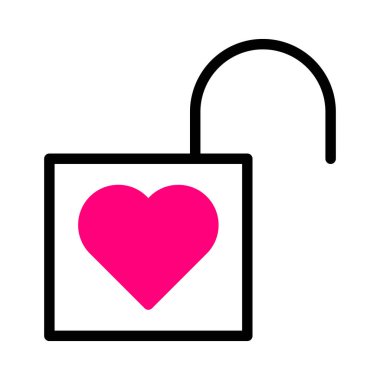 padlock icon duotone black pink style valentine illustration vector element and symbol perfect. Icon sign from modern collection for web. Nice design perfect.