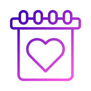 calendar icon gradient purple pink style valentine illustration vector element and symbol perfect. Icon sign from modern collection for web.