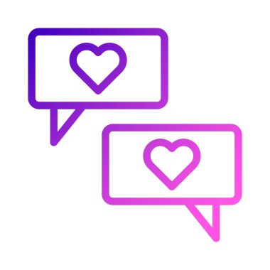 massage icon gradient purple pink style valentine illustration vector element and symbol perfect. Icon sign from modern collection for web.