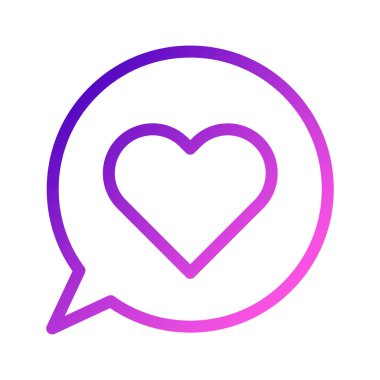 massage icon gradient purple pink style valentine illustration vector element and symbol perfect. Icon sign from modern collection for web.
