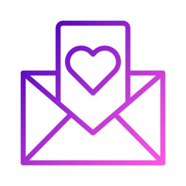 massage icon gradient purple pink style valentine illustration vector element and symbol perfect. Icon sign from modern collection for web.