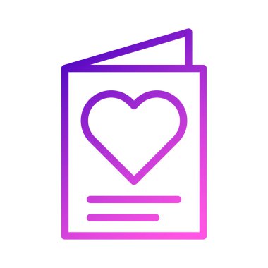 paper icon gradient purple pink style valentine illustration vector element and symbol perfect. Icon sign from modern collection for web.