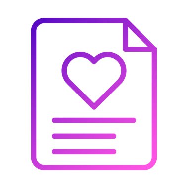 paper icon gradient purple pink style valentine illustration vector element and symbol perfect. Icon sign from modern collection for web.