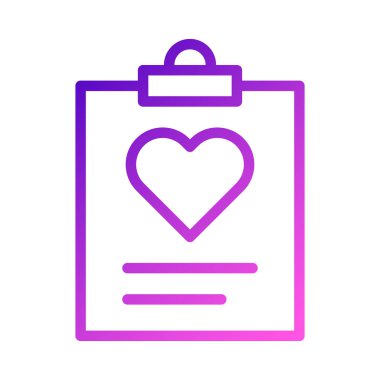 paper icon gradient purple pink style valentine illustration vector element and symbol perfect. Icon sign from modern collection for web.