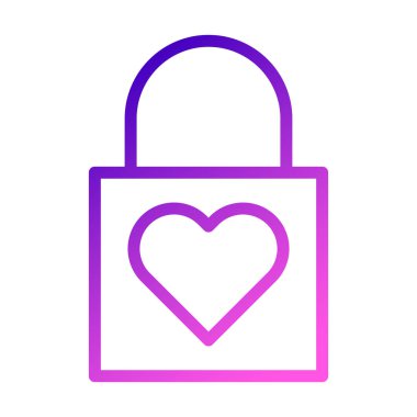 padlock icon gradient purple pink style valentine illustration vector element and symbol perfect. Icon sign from modern collection for web.