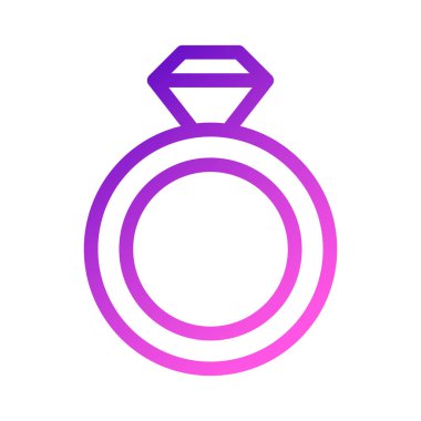 ring icon gradient purple pink style valentine illustration vector element and symbol perfect. Icon sign from modern collection for web.