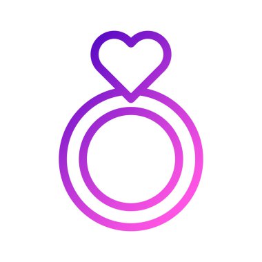 ring icon gradient purple pink style valentine illustration vector element and symbol perfect. Icon sign from modern collection for web.