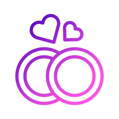 ring icon gradient purple pink style valentine illustration vector element and symbol perfect. Icon sign from modern collection for web.