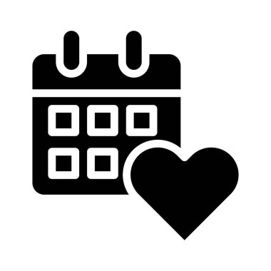 calendar icon gradient solid valentine illustration vector element and symbol perfect. Icon sign from modern collection for web.