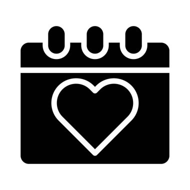 calendar icon gradient solid valentine illustration vector element and symbol perfect. Icon sign from modern collection for web.