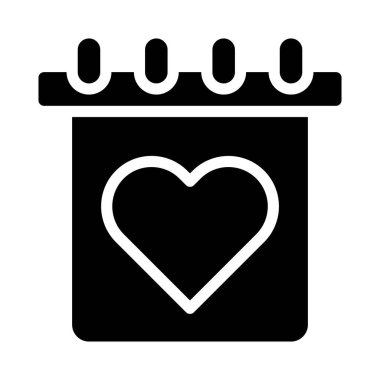 calendar icon gradient solid valentine illustration vector element and symbol perfect. Icon sign from modern collection for web.