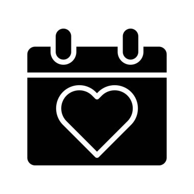calendar icon gradient solid valentine illustration vector element and symbol perfect. Icon sign from modern collection for web.