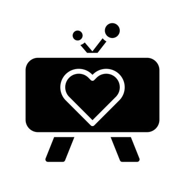 tv icon gradient solid valentine illustration vector element and symbol perfect. Icon sign from modern collection for web.