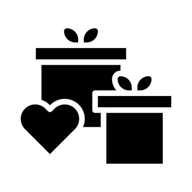 gift icon gradient solid valentine illustration vector element and symbol perfect. Icon sign from modern collection for web.