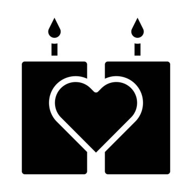 candle icon gradient solid valentine illustration vector element and symbol perfect. Icon sign from modern collection for web.