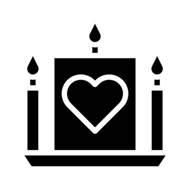 candle icon gradient solid valentine illustration vector element and symbol perfect. Icon sign from modern collection for web.