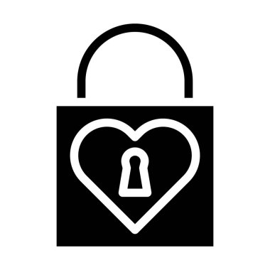 padlock icon gradient solid valentine illustration vector element and symbol perfect. Icon sign from modern collection for web.