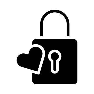 padlock icon gradient solid valentine illustration vector element and symbol perfect. Icon sign from modern collection for web.