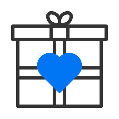 gift icon duotune blue valentine illustration vector element and symbol perfect. Icon sign from modern collection for web.