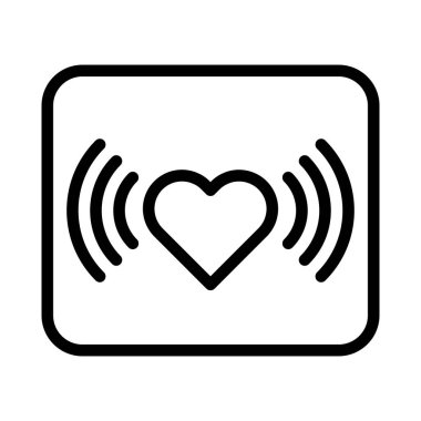 signal icon outline style valentine illustration vector element and symbol perfect. Icon sign from modern collection for web.