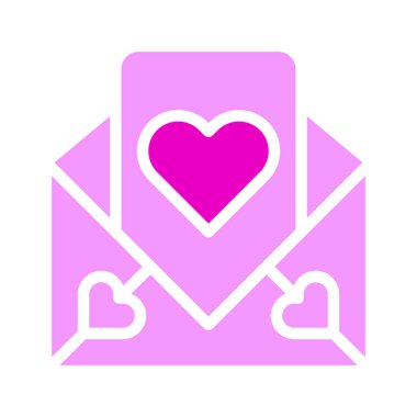 card icon solid pink style valentine illustration vector element and symbol perfect. Icon sign from modern collection for web.