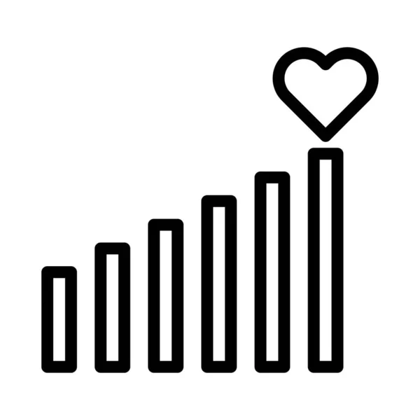 Signal Icon Outline Style Valentine Illustration Vector Element Symbol Perfect — Stockvector