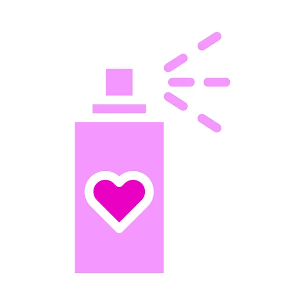 Cosmetic Icon Solid Pink Style Valentine Illustration Vector Element Symbol — Stok Vektör