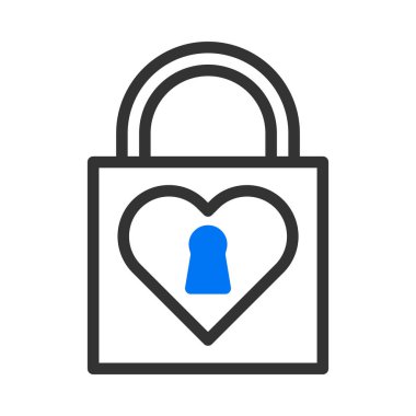 padlock icon duotune blue valentine illustration vector element and symbol perfect. Icon sign from modern collection for web.