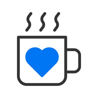 cup icon duotune blue valentine illustration vector element and symbol perfect. Icon sign from modern collection for web.