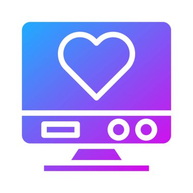 tv icon solid gradient style valentine illustration vector element and symbol perfect. Icon sign from modern collection for web.