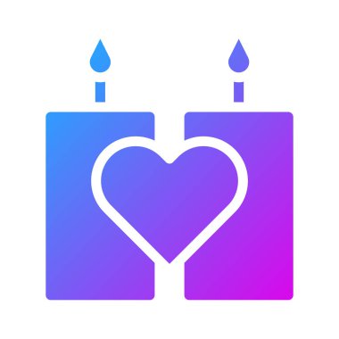 candle icon solid gradient style valentine illustration vector element and symbol perfect. Icon sign from modern collection for web.