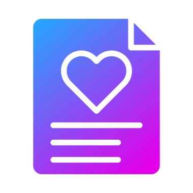 paper icon solid gradient style valentine illustration vector element and symbol perfect. Icon sign from modern collection for web.