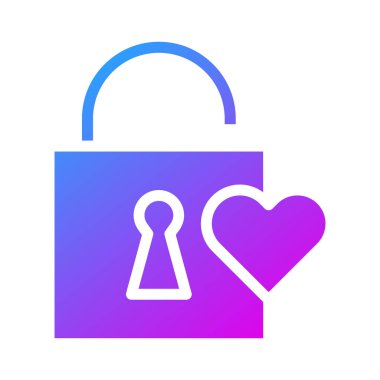 padlock icon solid gradient style valentine illustration vector element and symbol perfect. Icon sign from modern collection for web.