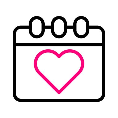 calendar icon duocolor red valentine illustration vector element and symbol perfect. Icon sign from modern collection for web.