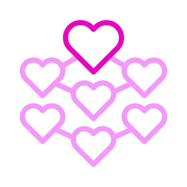 Decoration Icon Duocolor Pink Style Valentine Illustration Vector Element Symbol — Stock Vector