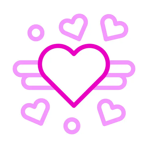 Decoration Icon Duocolor Pink Style Valentine Illustration Vector Element Symbol — Wektor stockowy