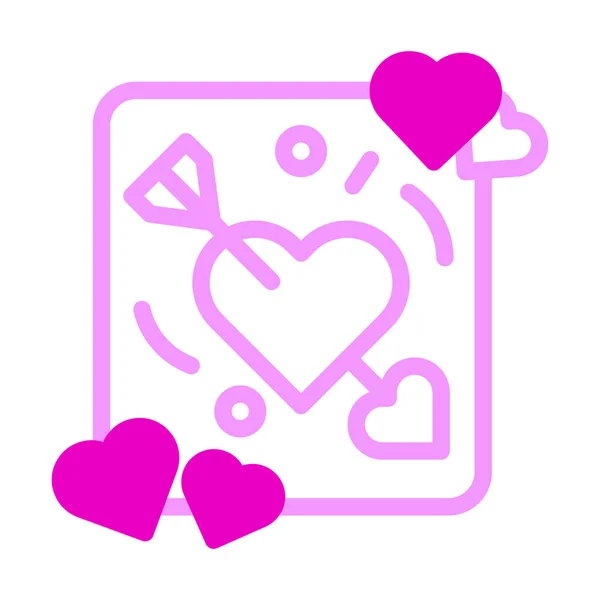 Arrow Icon Duotone Pink Style Valentine Illustration Vector Element Symbol — Stock Vector