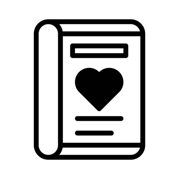 Card Icon Duotone Black Style Valentine Illustration Vector Element Symbol — Vetor de Stock