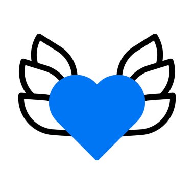 heart icon duotone blue style valentine illustration vector element and symbol perfect. Icon sign from modern collection for web.